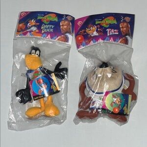 McDonald’s Space Jam Vintage Daffy Duck and Taz Plush Toy Set
